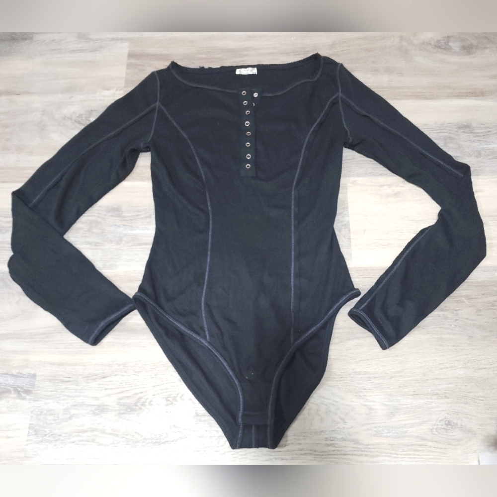 Free People Sloane Black Bodysuit Small - New With Tags